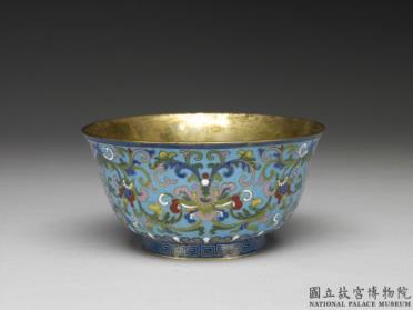 图片[2]-Copper-body cloisonne bowl with lotus decoration, Qing dynasty (1644-1911)-China Archive